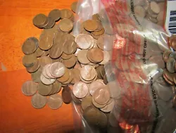 Lincoln Memorial Bag of $25 Circulated 95% Copper Pennies. 17 + LBS Bulk Bullion 1959-1982.