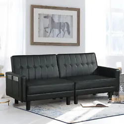 【Multifunctional Design&Storage Pockets】Split design, plug in the buckle to set up the loveseat sofa. This...