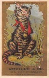 CONDITION: Good to Very Good. Light corner wear & stain on the back. The publisher of the trade card was A.B. Seeley in...