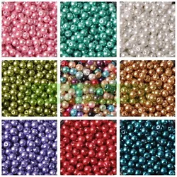 6mm 100pcs. Condition : Loose beads only! no thread! 4mm 100pcs. Material : Glass.