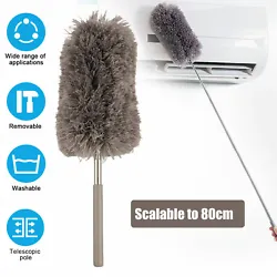🎁 1 x Adjustable Stretch Extend Microfiber Feather Duster. 💯💝 The duster head uses the dense fiber, can clean...
