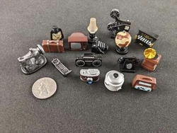High detail vintage equipment and instrument tokens.