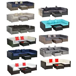 This seven-piece rattan sectional set brings the comforts of your living room to your backyard. Everything is there:...