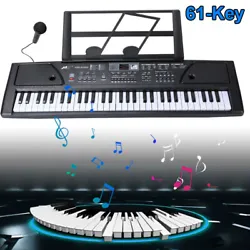 61 Key Electronic Piano Keyboard. Press the power on/off button and play any white or black keys,if theres a piano...