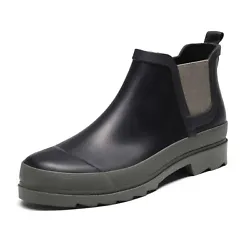 Easily Maintenance: A smooth upper is easy to clean. These chelsea rain boots are a perfect option for doing chores in...