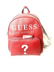 Guess female Red Leather backbag.