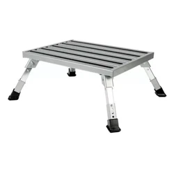 Heavy Duty Adjustable Folding Step Platform Stool Camper Trailer Car Truck Rv Tv. Condition is 
