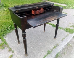 Handsome Antique Secretary Desk / Escritoire - Converts to side table server - Versatile!  Circa early/mid 1900s  Looks...