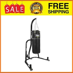 Ramp up your fitness routine with the Everlast Single-Station Heavy Bag Stand. Exercises with this unit can improve...