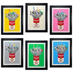 MR BRAINWASH (MBW). Hand signed with matching numbers /95 with COA. 4 Color Screenprint with deckled Edges on Archival...