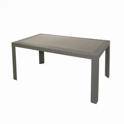 Table de jardin Taupe 140x80 cm h 72 cm en Polyéthylène mod. Table de jardin en Polyéthylène Taupe mod. Couleur:...