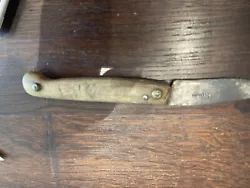couteau pliant ancien 31 bessset. manche en corne 22 cm