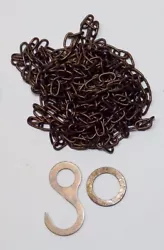 These chains are a darker bronze color over steel.