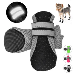 Type:Reflective Dog Boots Daily Soft Sole Puppy Nonslip Mesh Dog Shoes Material:Diving fabric, mesh 3...