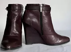 Color:Chestnut Brown. Style:Ankle Boots / Wedge. Condition:Light Scratches and rubbing from normal wear.