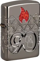 Zippo 90th Anniversary Collectible of the Year Limited Edition. Diamond-shaped 360° multi-cutting technology surrounds...