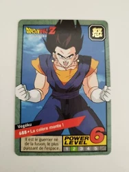 CARTE DRAGON BALL Z CARDDASS BANDAI 1997 A6 VEGEKU N° 688 POWER LEVEL 6.