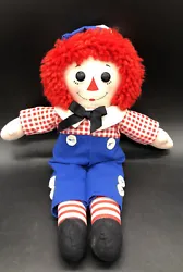 Vintage Johnny Gruella Hasbro Softies Raggedy Andy Doll Red Hair Flannel.