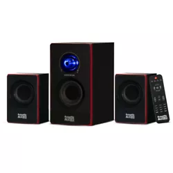 Acoustic Audio by Goldwood AA2103 Bluetooth 2.1 Speaker System. Acoustic Audio. 1 Subwoofer Speaker is (H x W x D) 8.5