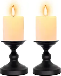 Light Up Your Room - Unique Candle Holders, The whole candlestick is finished in a matte black color. Build To Last -...