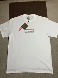 Supreme Burberry Box Logo Tee White Size Large. All packages will be delivered at 11:30am  EST M-Sat.If you order your...