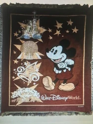 NEW in original package - Walt Disney World Mickey Mouse Tapestry Woven Throw Blanket 60x50.  Made in USA.  