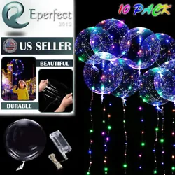 【100% Clear Led Balloons】 Transparent balloons inflate to a big round shape with no seam, made from high quality...