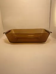 Vintage Anchor Hocking Glass Visions Loaf Pan Casserole Dish Brown #44 jl Cosmetic wear. Great addition to your...