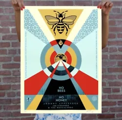 Obey Giant Shepard Fairey x Joe Strummer No Bees No Honey Screen Print (x/325).