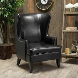 Features wingback sides and nailhead accent. Includes one club chair. 1 Chair 30.70