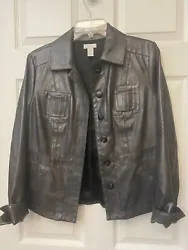 Womens Chico jacket size 0. Beautiful light jacket or blazer Shimmer grayExcellent condition