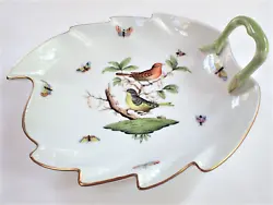 You are bidding on a lovely, signed, Herend, Rothschild, nut/candy dish that measures 7 3/4