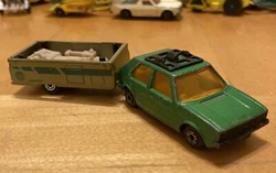 Vintage Lot 2 Matchbox Superfast No7 VW Golf 1976 Lesney England & Pop Up Camper. Camper is not lesney: Condition is...