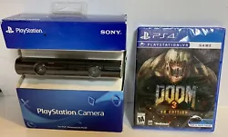 Sony PlayStation 4 (Camera + Stand V2 Motion Sensor & Doom 3) PS4 VR New. PS4VR Camera & Doom 3 VR game. Both brand...