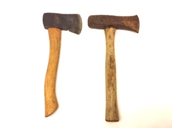 The hatchets range in size from 7” x 1.5”x 14” to 5.25” x. 875” x 13.25”.