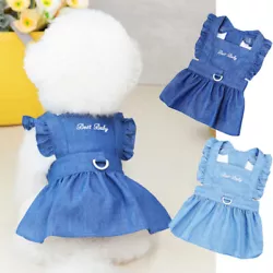 Item Type:Dog Dress. 1PC Dog Dress. Color:light blue,dark blue. Due to the difference between different monitors, the...