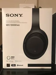 Sony WH-1000XM3 Wireless Noise-Canceling Over-Ear Headphones. These are new Demos, input for cable has been plugged....