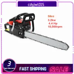 Description A Good Chainsaw Can Benefit You for a Lifetime. This Gas Chainsaw Provides 10,500 Rpm of Power to Easily...
