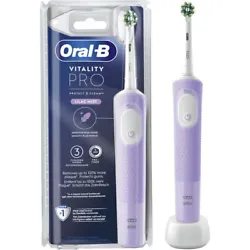 Oral-B VITALITY PRO Lilac Mist. Vitality PRO a une brossette ronde qui traite chaque dent pour des dents plus propres,...