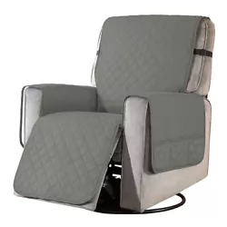 Elastic ribbon with buckle ensures that the slipcover is fixed in place. 1 recliner chair cushion, a stretchy...