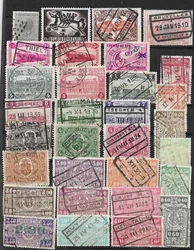 Lot timbres tout état.