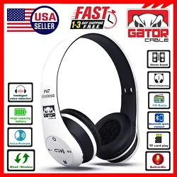 TF Card Reader for MP3/WMA Player. Wireless Bluetooth Over-Ear Headphones Headset. Foldable and Portable Design. The...