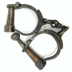 * Heavy Duty Fixed Handcuffs* Solid Brass Tag Reads: 