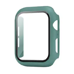 Hard PC Bumper Case w/ Tempered Glass for Apple Watch 45mm Series 7 PINE GREEN Hard PC Bumper Case w/ Tempered Glass...