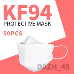 KF94 Face Mask 4 Layers Respirators Protective Covers 50pcs. Black KF94. 【3D Flexible Mask Design】Its supported...