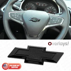 1 x Chevy Steering Wheel Bowtie Overlay Badge. This Gloss Black Chevrolet Steering Wheel Emblem Blackout Overlay emblem...