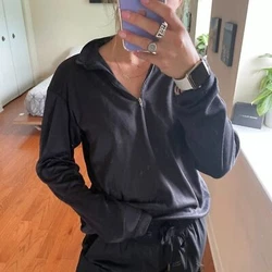 Patagonia Long Sleeves Zip Neck Sweat Shirt BlackConvertible collarRegular fit, hip lengthSize largeGreat...