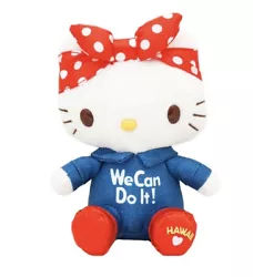 Sanrio Hello Kitty Rosie The riveter We Can Do It Plush Trinkets Hawaii. A41