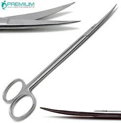 Kelly Curved Scissor 7”, Working end Length 1.5”, Net Weight 1.51 oz.: Scissors are used in oral surgery for Sharp...