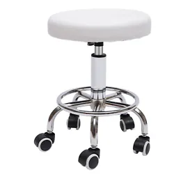 Package Includes: 1 x Stool Seat 5 x Plastic Rolling Castors 1 x Hydraulic For Height Adjustment 1 x Base 1 x Iron...